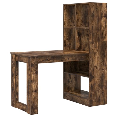 Swpsd Schreibtisch mit Regal mit Speicher Räuchereiche 122 x 67 x 145 cm, Gaming-Schreibtisch Computertisch Moderner Schreibtisch für Gaming-Zimmer Homeoffice3337261 Swpsd Schreibtisch mit Regal mit Speicher Räuchereiche 122 x 67 x 145 cm, Gaming-Schreibtisch Computertisch Moderner Schreibtisch für Gaming-Zimmer Homeoffice3337261 von Swpsd