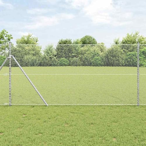 Zaunset Set aus 2 Verzinkter Stahl 25 m Langlebig Outdoor Zaun, Zaunpfosten Maschendrahtgeflecht Drahtzaun für einfache Einzäunung von Hof Garten Obstplantage3352955 Zaunset Set aus 2 Verzinkter Stahl 25 m Langlebig Outdoor Zaun, Zaunpfosten Maschendrahtgeflecht Drahtzaun für einfache Einzäunung von Hof Garten Obstplantage3352955 von Swpsd
