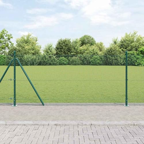 geschweißter Drahtzaun mit 13 Flanschpfosten Grün 0,8x50 m, Zaunpfosten Maschendrahtgeflecht Drahtzaun für einfache Einzäunung von Hof Garten Obstplantage3352467 geschweißter Drahtzaun mit 13 Flanschpfosten Grün 0,8x50 m, Zaunpfosten Maschendrahtgeflecht Drahtzaun für einfache Einzäunung von Hof Garten Obstplantage3352467 von Swpsd