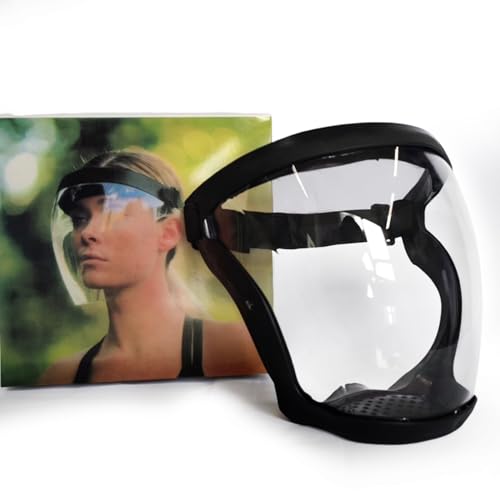 Swsdee Protective Face Shield,Anti-Fog Protective Full Face Shield，Gesichtsschutz Vollschutzbrille mit Rahmen,Super HD Atmungsaktiver Vollgesichtsschutz,Reusable,Sanitärer Tröpfchen-Spritzschutz von Swsdee
