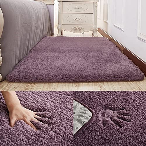 Swsen Teppich Wohnzimmer Hochflor Shaggy - Flauschig Teppiche Modern für Wohnzimmer, Esszimmer, Schlafzimmer, Kinderzimmer - versch. Farben u. Größe, Grösse: 40 x 60 cm, Farbe: Lilagrau Swsen Teppich Wohnzimmer Hochflor Shaggy - Flauschig Teppiche Modern für Wohnzimmer, Esszimmer, Schlafzimmer, Kinderzimmer - versch. Farben u. Größe, Grösse: 40 x 60 cm, Farbe: Lilagrau von Swsen