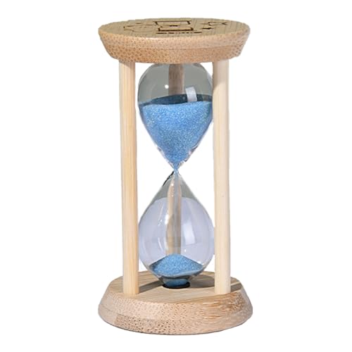 Mini leuchtende Sanduhr Ornamente High-End kreative Timer kleine Sanduhr Glas Treibsand Zeit Zähneputzen Sanduhr Tischdekoration Leuchtende Sanduhr (1 Minute blau) von Swtgaah