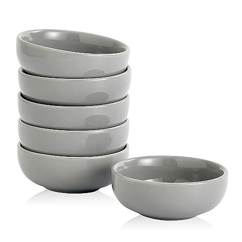 Swuut Keramikschüsseln, 118 ml, Mini-Schüssel-Set, Dipp-Soja-Schalen, Set von 6 (grau) von Swuut