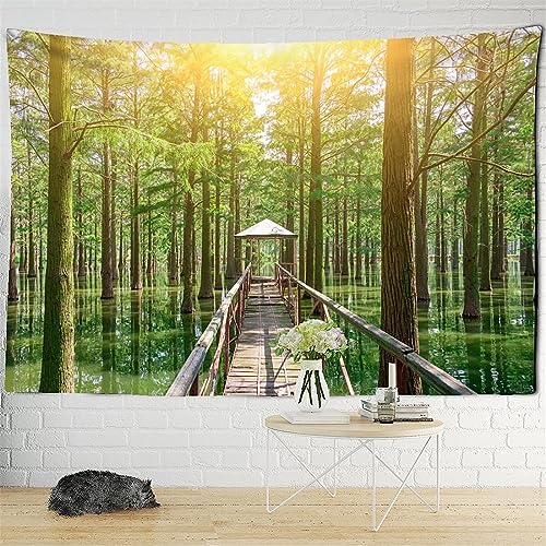 Sxakswol Wandteppich Groß Baumsicht Wandteppich 260x240 Wandbehang Natürliche Landschaft, Tapisserie 3D Wandtuch Aesthetic Wandteppiche für Wohnzimmer Schlafzimmer Wohnheim Wanddeko von Sxakswol