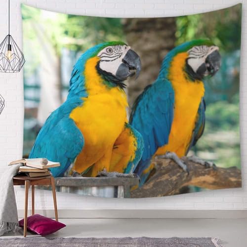 Sxakswol Wandteppich Groß Papagei Wandbehang Vogel Tapisserie 3D Wandtuch Papagei Wandteppiche Aesthetic für Wohnzimmer Schlafzimmer Wohnheim Wanddeko, 175x230 cm von Sxakswol