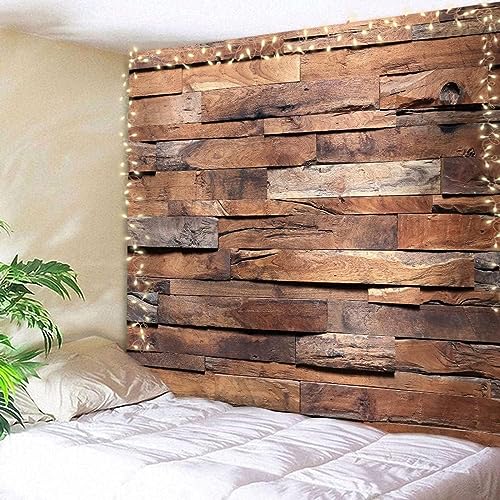 Sxakswol Wandteppich Groß Vintage-Holzbretter Wandteppich 260x240 Wandbehang Landhausstil, Tapisserie 3D Wandtuch Aesthetic Wandteppiche für Wohnzimmer Schlafzimmer Wohnheim Wanddeko von Sxakswol