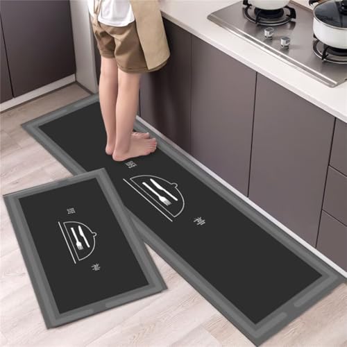 Sxdgus küchenteppich rutschfeste 2 Stück Minimalistisches Besteck Küchenläufer Teppich Waschbar Saugfähige Geschenk Ölbeständig Weich Anti-Müdigkeit Küchenmatten für Küche Waschküche 50x80cm+50x120cm Sxdgus küchenteppich rutschfeste 2 Stück Minimalistisches Besteck Küchenläufer Teppich Waschbar Saugfähige Geschenk Ölbeständig Weich Anti-Müdigkeit Küchenmatten für Küche Waschküche 50x80cm+50x120cm von Sxdgus
