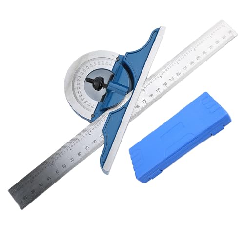 300 mm Kombinationslineal-Set mit klarer, leicht ablesbarer Skala für präzise Messung und komplexe Winkeleinstellung, Holzbearbeitungswinkel von Sxett