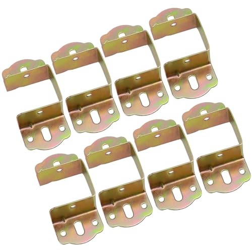 8 Stück Bettverbinder Metall Möbelhalterungen Rahmenklemmen Set für festen Rahmen und nicht Korrosionsschutz Kinderbett von Sxett