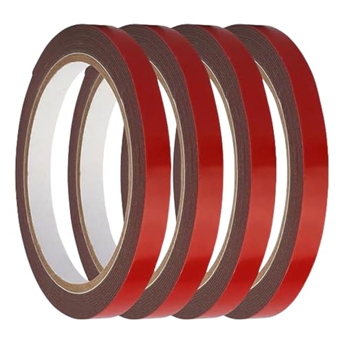 Doppelseitiges Schaumstoff-Klebeband, Breite 10 mm, außen, einfach zu bedienen, für Fahrzeug-Verkleidungen und Dichtungen, 4 Rollen, doppelseitig Doppelseitiges Schaumstoff-Klebeband, Breite 10 mm, außen, einfach zu bedienen, für Fahrzeug-Verkleidungen und Dichtungen, 4 Rollen, doppelseitig von Sxett