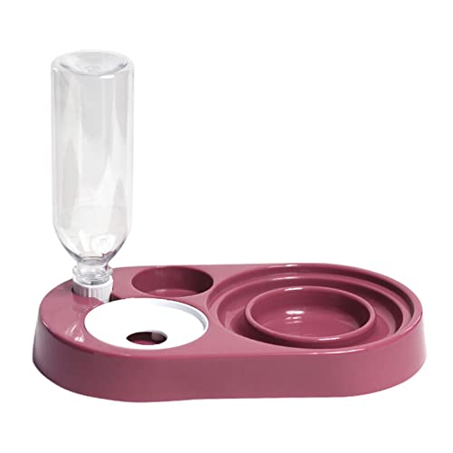 Erhöhte Futternapf, erhöhtes Geschirr-Set mit auslaufsicherem Wasserspender, Anti-Split-Lebensmittel-Wasserspender-Set von Sxett