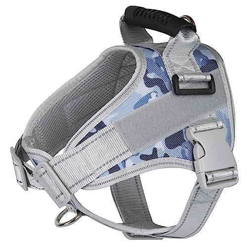 Reflektierender Brustgurt für Welpen, mit Haken aus Legierung, weiches, atmungsaktives Netzgewebe für Spaziergänge/Wandern, Tarnfarbe von Sxett