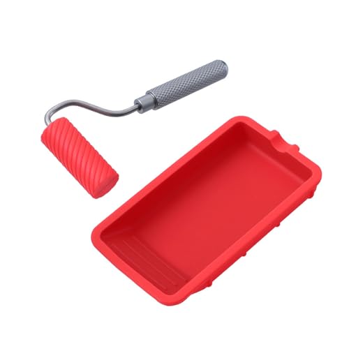 Silikonpinsel mit Tablett Multifunktions Farbwerkzeug Set Gleichmäßiger Auftragsroller mit Tablett Geeignet für Hausrenovierungsaufgaben Silikon Farbroller Set Silikonpinsel mit Tablett Multifunktions Farbwerkzeug Set Gleichmäßiger Auftragsroller mit Tablett Geeignet für Hausrenovierungsaufgaben Silikon Farbroller Set von Sxett