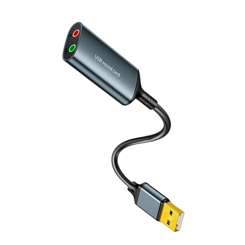 USB-Soundkarte, USB 2.0 auf 3,5 mm Audioadapter für Computer-Headsets, Mikrofon, Computer, Hörkarte USB-Soundkarte, USB 2.0 auf 3,5 mm Audioadapter für Computer-Headsets, Mikrofon, Computer, Hörkarte von Sxett