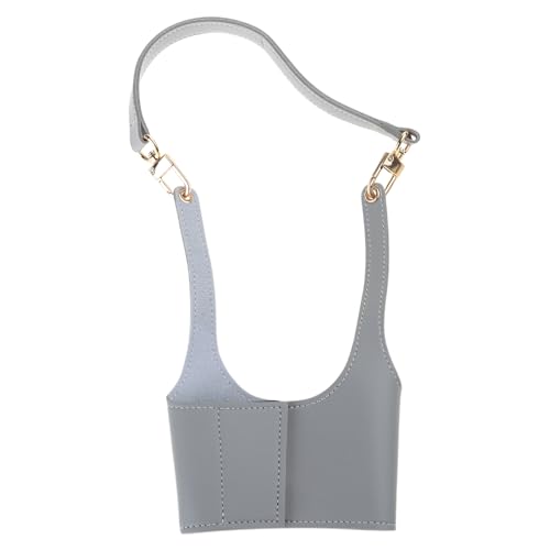 Verstellbare isolierte Becherhülle aus PU-Leder für Kaffee und heiße Getränke, Outdoor-Getränkebehälter, tragbarer Getränkehalter von Sxett