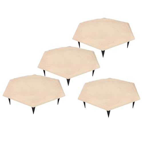 Sechseckige Trittsteine 17 Zoll für Außenbereich - mit 6 Erdspießen 9,5 cm, Polypropylen Material für Gartenwege und Terrassen von Sxhlseller