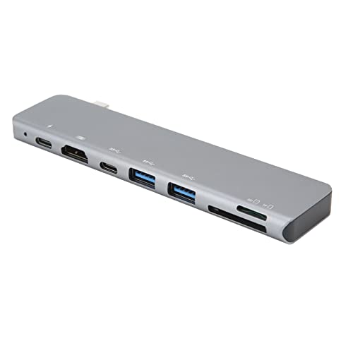 7 in 1 Typ C Hub, USB 3.0 PD Ladehub, Typ C Multiport Adapter, Computerzubehör mit Kartenleser Zum Anschluss von USB Sticks Mäuse Gamepads von Sxhlseller
