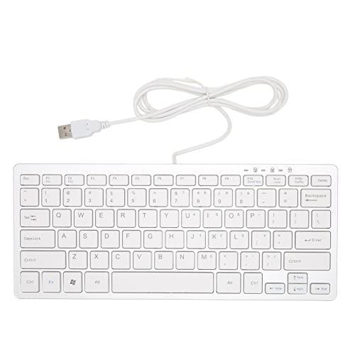 Computer-Tastatur, Ultradünne -Laptop-Tastatur, 78 Tasten, USB-Kabel, Schlanke, Kompakte Tastatur, für Business Office Home Laptop-Tastatur (Silber) von Sxhlseller