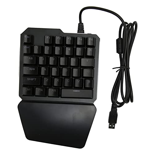 Einhandtastatur, Gaming Tastatur mit 35 Tasten, RGB Hintergrundbeleuchtung mit Blauem Schalter, USB Kabel, Ergonomische Halbtastatur für PC Gamer, Mechanische Tastatur für von Sxhlseller