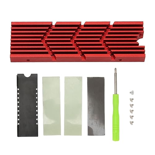 M.2 Kühlkörper, NVME 2280 SSD Kühler aus Aluminiumlegierung mit 3 Wärmeleitpads für M.2 B Key B Key Disks, Ersatz Schraubendreher Reparatursatz für PC für PS5 für 850EVO 970PRO M.2 Kühlkörper, NVME 2280 SSD Kühler aus Aluminiumlegierung mit 3 Wärmeleitpads für M.2 B Key B Key Disks, Ersatz Schraubendreher Reparatursatz für PC für PS5 für 850EVO 970PRO von Sxhlseller