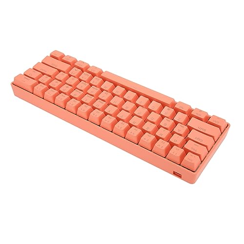 Mechanische Gaming-Tastatur, BT5.0 RGB 61 Tasten, Multifunktionale Mechanische Tastatur mit Schalter-Design für PC Mac X Box Gamer (Orange) von Sxhlseller