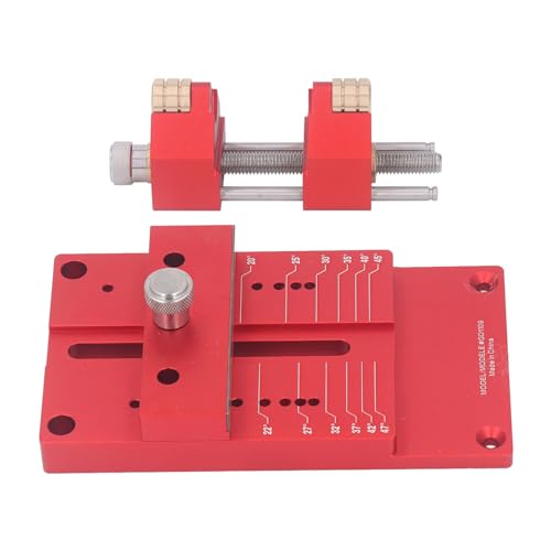 Meißel Schärfset – Schleifführungssystem aus Aluminiumlegierung für Meißel und Hobel, 15 Bis 45 Grad Winkelvorrichtung und Messgerät, Meißel Schärfführung, Rot von Sxhlseller