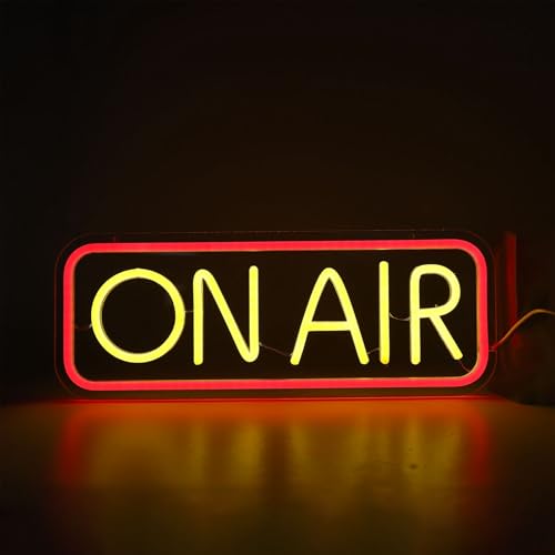 On Air Neonschild, On Air Lichtschilder, Live On Air Schild für Streaming Gaming Recording Studio Dekor, Helles Neonlichtschild Aufnahmeschild, Influencer Must Haves von Sxhlseller