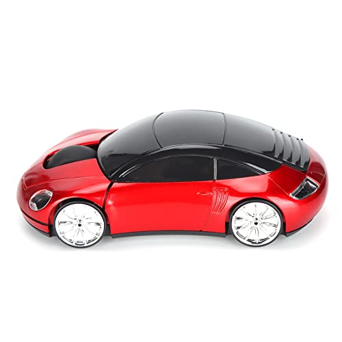 Sxhlseller 2,4 G Smart CarShaped Tragbare Kabellose Maus-Gaming-Mäuse mit USB-Empfänger, Ergonomisches Design, Energieeinsparung für Büro-Heim-Laptop-Computer-PC (Rot) von Sxhlseller