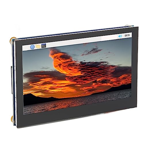 Sxhlseller 4,3 Zoll Touchscreen, QLED Touchmonitor 800 X 400 60 Hz, Kapazitiver Touchscreen mit Display aus Gehärtetem Glas für RasPi von Sxhlseller