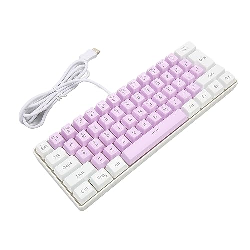 Sxhlseller 61-Tasten-RGB-Gaming-Tastatur mit Hintergrundbeleuchtung, Kompaktes Layout, Ergonomisches Design, Plug-and-Play mit Kontrastfarbe, Platzsparend, Geeignet für Desktop-Laptops von Sxhlseller