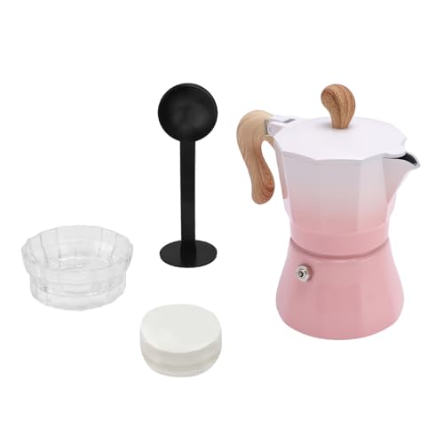Sxhlseller Brewing Musting Café, Kompakt 150 Ml Kompakte Kaffeemaschine mit Küchenpapierfilterlöffel (Farbverlauf rosa) von Sxhlseller