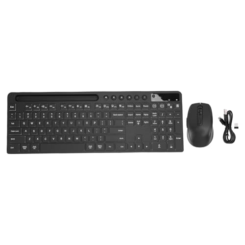 Sxhlseller Combo für Drahtlose Tastatur und Maus, 2,4 G Wiederaufladbare Tastatur 115 Tasten mit RGB -Hintergrundbeleuchtung für den Desktop -Laptop -PC von Sxhlseller