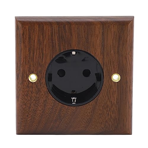 Sxhlseller Elektrische Wand in Schwarzer Walnuss -Rücken Walnussstandard EU 16A 250 V, Elegante Power Socket für Wohnkörperdekorationen von Sxhlseller
