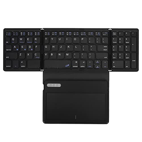 Sxhlseller Faltbare Bluetooth Tastatur mit Großem Touchpad, 81 Tasten, Faltbare Tastatur in Voller Größe für IOS, Android und Windows, Tragbare Reisetastatur, Kompatibel mit Laptops, von Sxhlseller