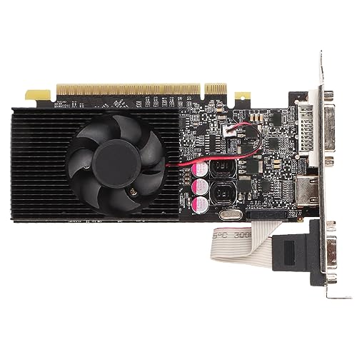 Sxhlseller GT730 2GB Grafikkarte, 64bit GDDR3 Low Profile PC GPU, PCIe 2.0 X16 Computer Video Grafikkarte mit DirectX11 Unterstützung, VGA DVI I HDMI Unterstützung (GT730 2GB GDDR3) von Sxhlseller