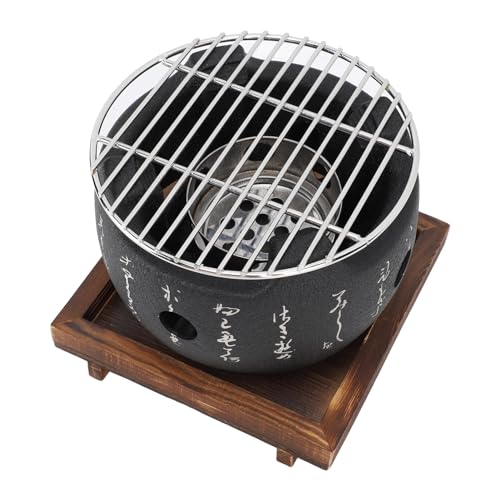 Sxhlseller Grill Im Japanischen Stil mit Tragbarem Runden Design, BBQ-Grill, Lebensmittel-Holzkohleofen für den Haushalt, Grillwerkzeug – 2 Größen Erhältlich (L) von Sxhlseller