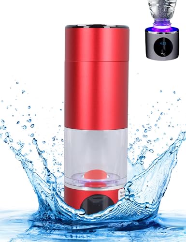 Sxhlseller Sxhlseller Hydrogen Water Bottle Pro – 2-in-1-Wasserstoff-Wassergenerator, Wasserstoff Wassermaschine, 10 Minuten, 5000 Ppb, Hervorragende Wasserstofferzeugung, Red von Sxhlseller
