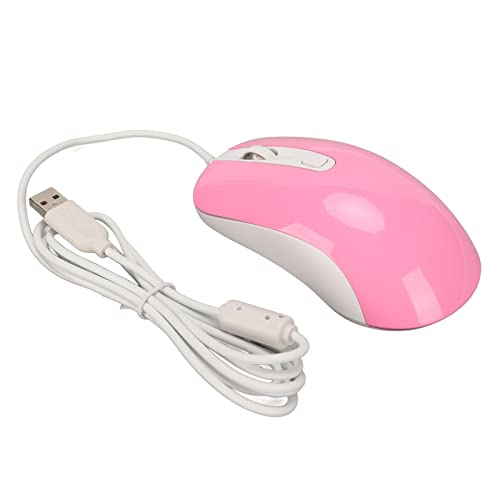 Sxhlseller Kabelgebundene Maus, Kabelgebundene 4-Tasten-Gaming-Mäuse, Ergonomisches Design, 3500 DPI RGB-Hintergrundbeleuchtung, Kabelgebundene Maus, Kabelgebundene USB für Zuhause, Büro (Rosa) von Sxhlseller