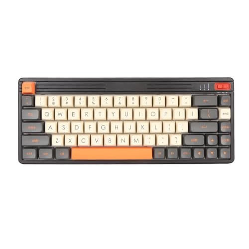 Sxhlseller Kabellose Mechanische Tastatur, 69 Tasten, Hot-Swap-fähige Tastatur, USB-Kabel/2,4 G/Bluetooth 5.0-Tastatur mit Hintergrundbeleuchtung, MX Clear-Schalter, Abgestuftes Layout für von Sxhlseller