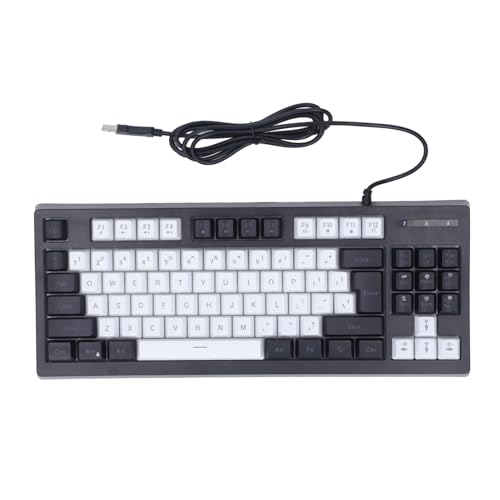 Sxhlseller Kompakte Mechanische Tastatur mit 87 Tasten und RGB-Beleuchtung, Langlebiges ABS-Material, Multimedia-Funktionalität, Plug-and-Play, Ergonomisches Design für das Büro Im Wohnheim von Sxhlseller