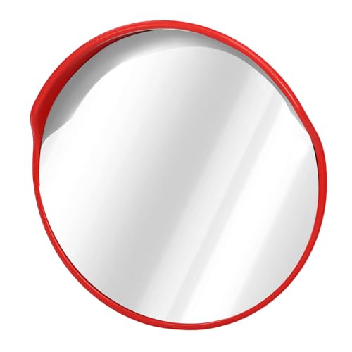 Sxhlseller Konvexer Spiegel Im Freien, Runder Sicherheitsspiegel mit Weitwinkel Gebogener Oberfläche für Auffahrten, Geschäfte, Eckblindflecken (45 cm) von Sxhlseller