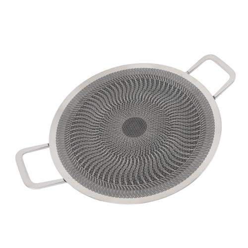 Sxhlseller Koreaner Traditioneller Grillpfanne BBQ, Gleichmäßiger Edelstahl Koreaner Traditioneller Grillgrillpfanne Vielseitig Leicht zu Waschen mit Nichtstabbeschichtung Zum Kochen von Kochöfen von Sxhlseller