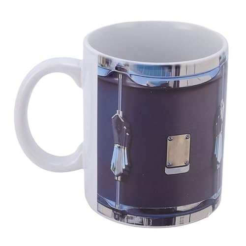 Sxhlseller Lustige Moskito -Set, 11 Unzen Kapazität Kaffeetasse Vintage Moskito Muster Bequemer Griff Tragbar mit Löffel für Zuhause (WHITE) von Sxhlseller