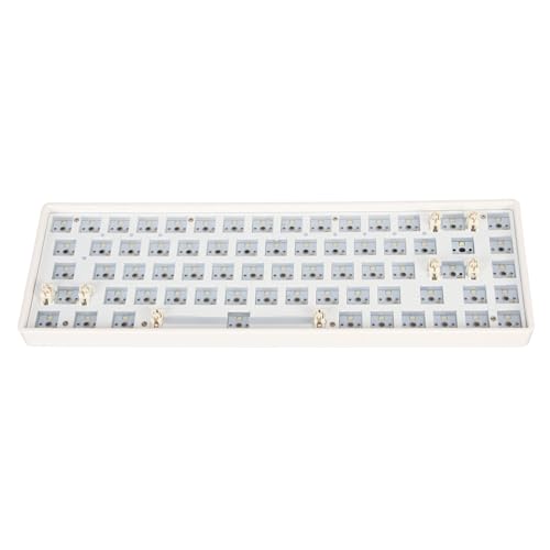 Sxhlseller Mechanisches Tastatur-Kit, 2,4 GHz Kabellos/Bluetooth 5.0/kabelgebunden, 65% Layout, 68-Tasten-Tastatur mit Geringem Rauschen für Win Android IOS OS X Laptop (Weiß) von Sxhlseller