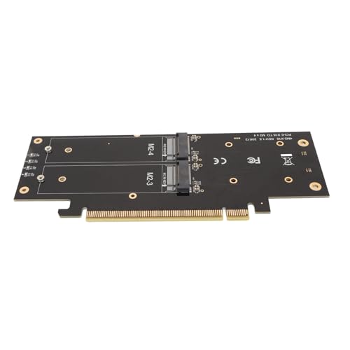 Sxhlseller NVME-zu-PCIE-X16-Adapter, 4 NVME-Laufwerke, M.2 NVME 2280-Festplattenerweiterungskarte für Datenerfassung, Videobearbeitung mit Stabiler Installation, 2U-Serverkompatibilität von Sxhlseller