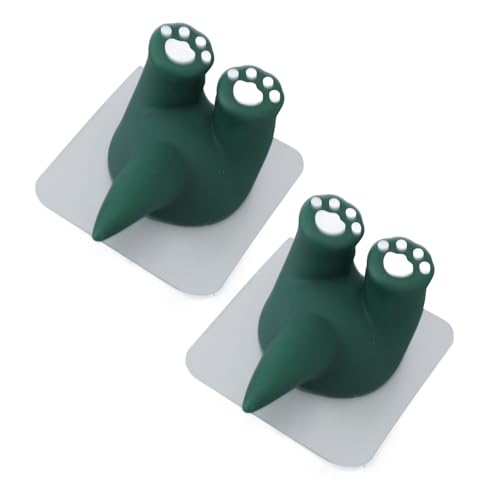 Sxhlseller Nette Zahnbürsteunterstützung, ohne 2 -Stück -Zahnbürstenstütze, die Leicht zu Reinigen Innovativen Raum für Badezimmer für Badezimmer Bohren (Dinosaurierschwanzform) von Sxhlseller