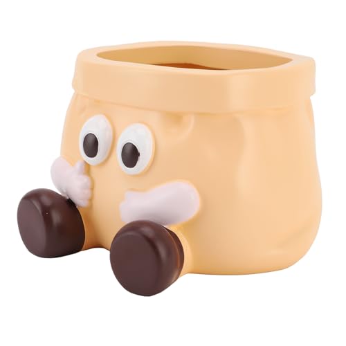 Sxhlseller Netter Saftiger Topfharz Dekorativen Pflanzer mit Optimaler Entwässerung für Terrassentafel Grünes Pflanzen mit Leichtem Harzmaterial (Yellow) von Sxhlseller