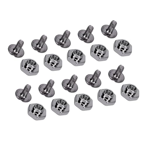Sxhlseller Nietschlitzschrauben -Set, 50 Sets 8mm Sechskantbindung Nieten Sich Sicheres Fixierung Kompaktes Design für Kleidungsschuh Dekoration (GRAY) von Sxhlseller