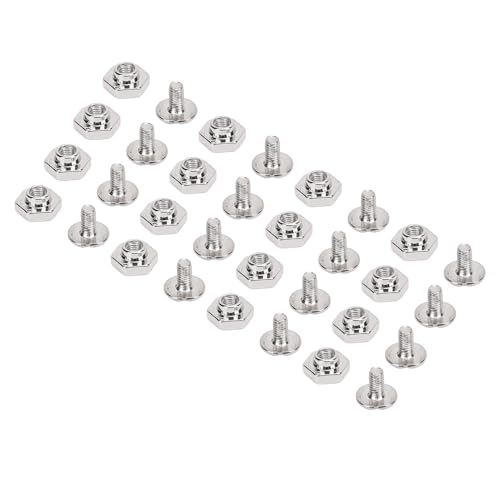 Sxhlseller Nietschlitzschrauben -Set, 50 Sets 8mm Sechskantbindung Nieten Sich Sicheres Fixierung Kompaktes Design für Kleidungsschuh Dekoration (SILVER) von Sxhlseller