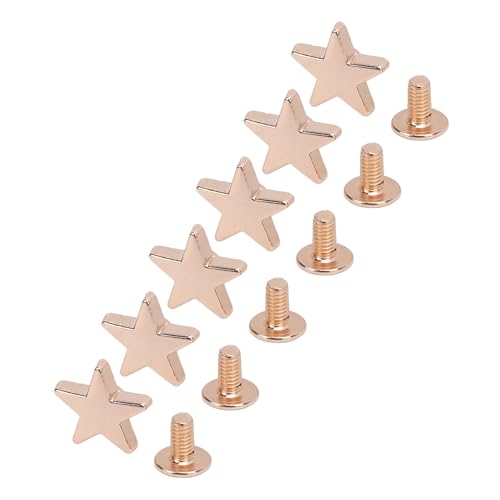 Sxhlseller Pentagram -Nieten, 50 Sets Einfache Installation Nietschraub Kit Rostproof für Kleidungsschuhe Basteln (GOLD) von Sxhlseller
